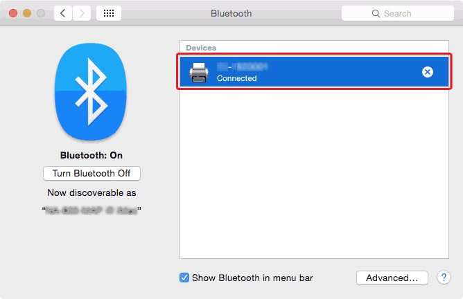 Brother Printer to Mac via Bluetooth